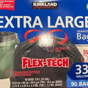 Kirkland Signature Flex-Tech 33-Gallon Trash Bag (90 Count)
